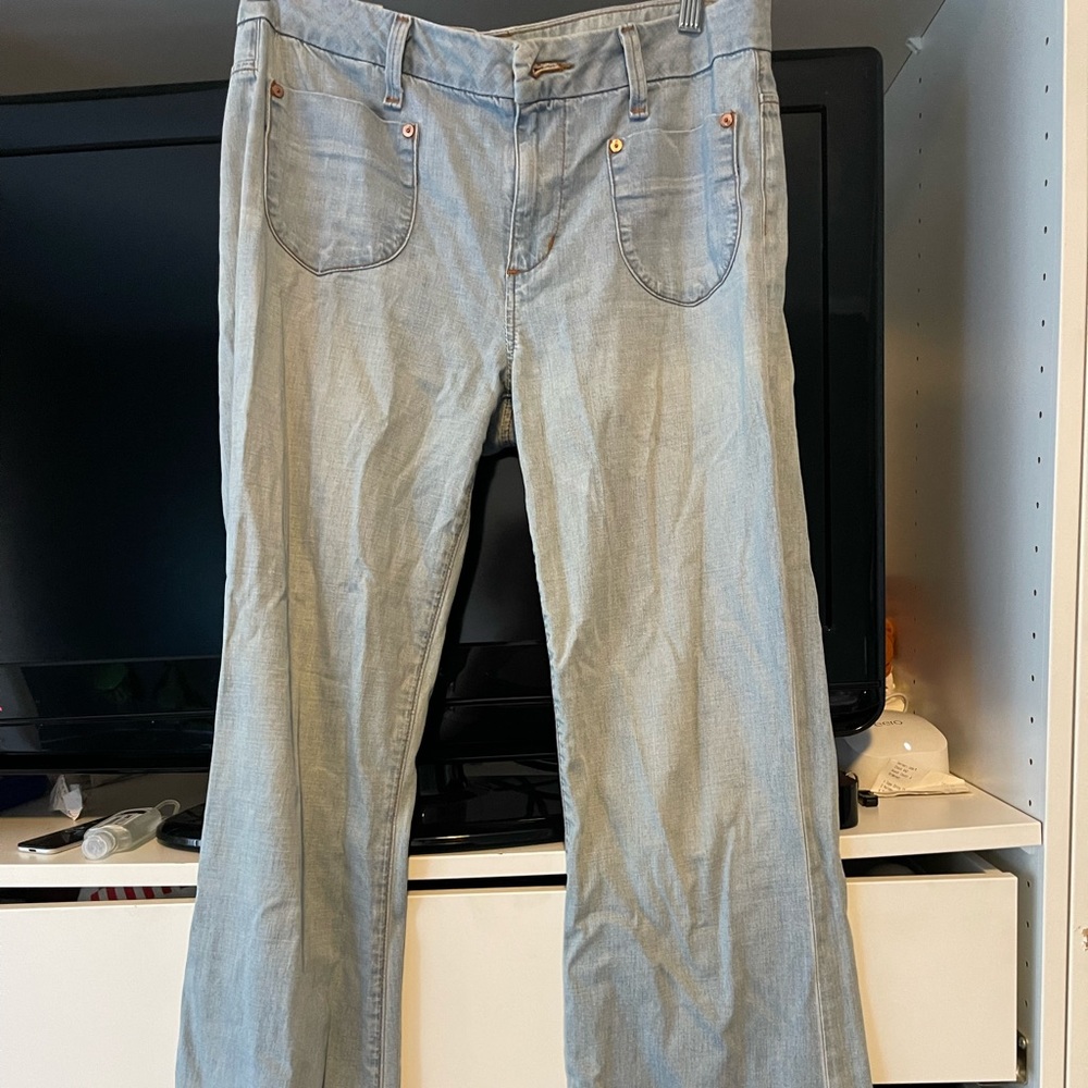 Light blue bell bottom Joes Joes